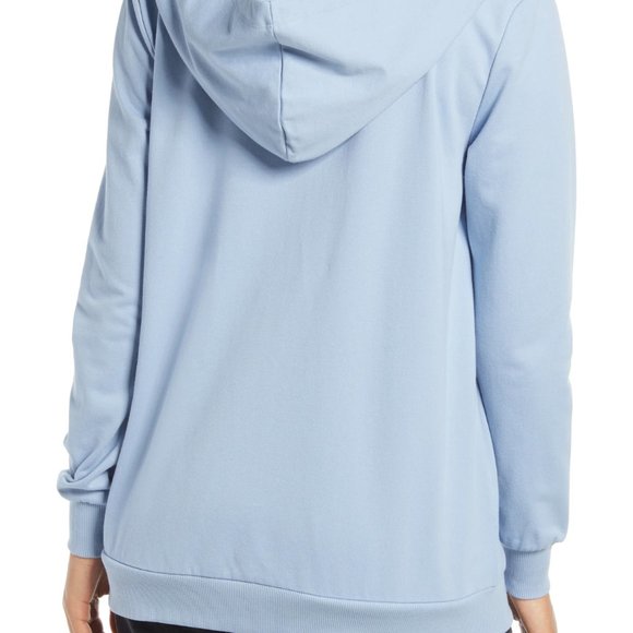 BP. Women's Jacket Blue Size Small S Oversized Fleece Full-Zip Hoodie NWT 4569 - Picture 2 of 9